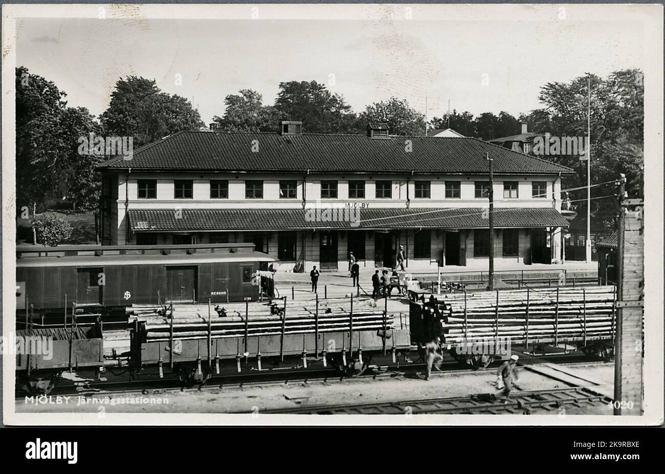 The railway station in Mjölby Stock Photo Alamy