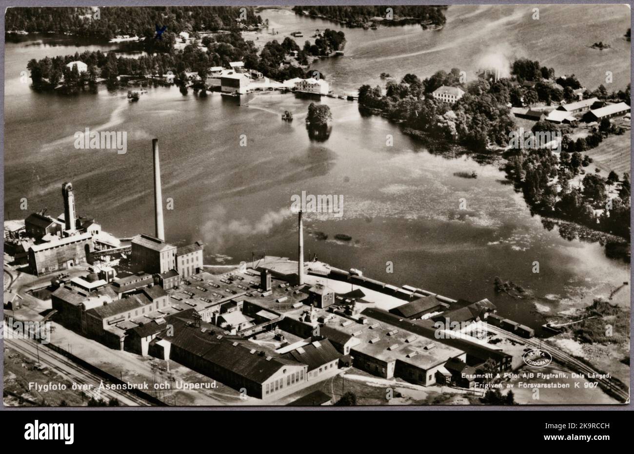 Aerial photo over ridge use and Upperud Stock Photo - Alamy