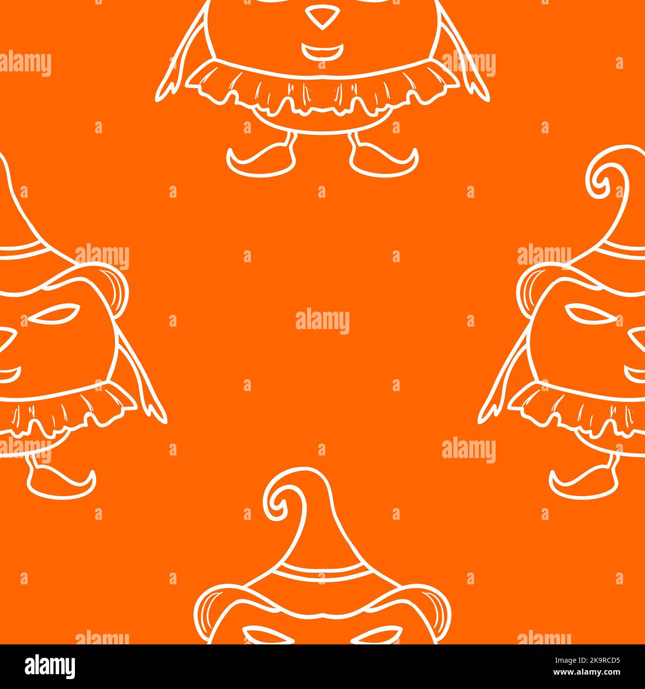 Seamless abstract background with pumpkins, vector illustration Stock Vector