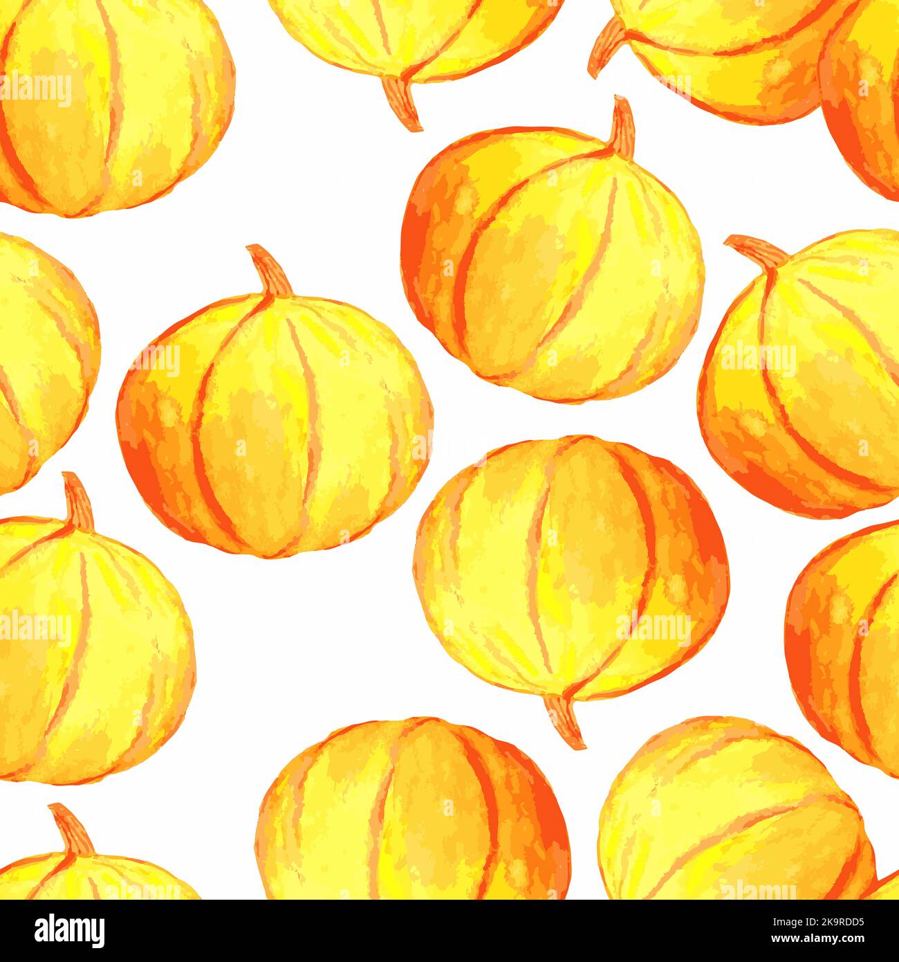 Seamless abstract background with watercolor painted pumpkins Stock ...