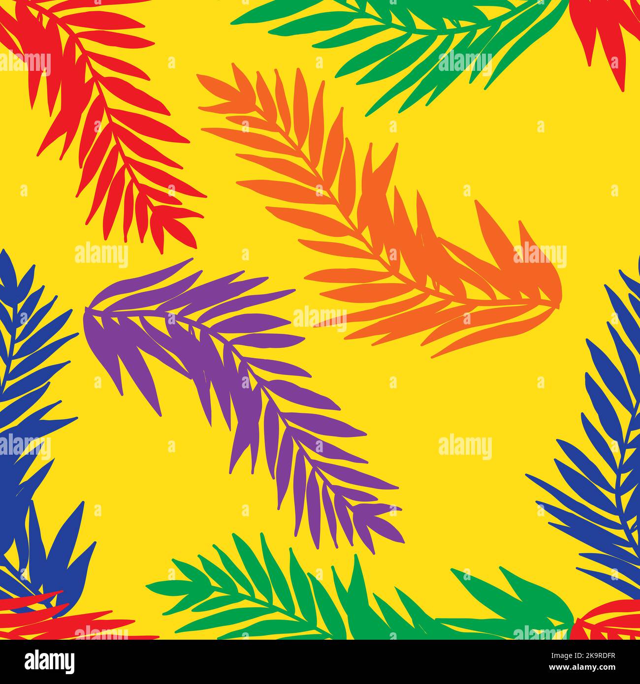 Abstract background with exotic feathers. Hand drawn vector illustration. Stock Vector