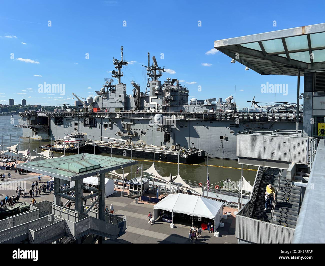 The USS’’ Intrepid Sea, Air & Space Museum is an American military and maritime history museum in New York City with a collection of museum ships. Stock Photo