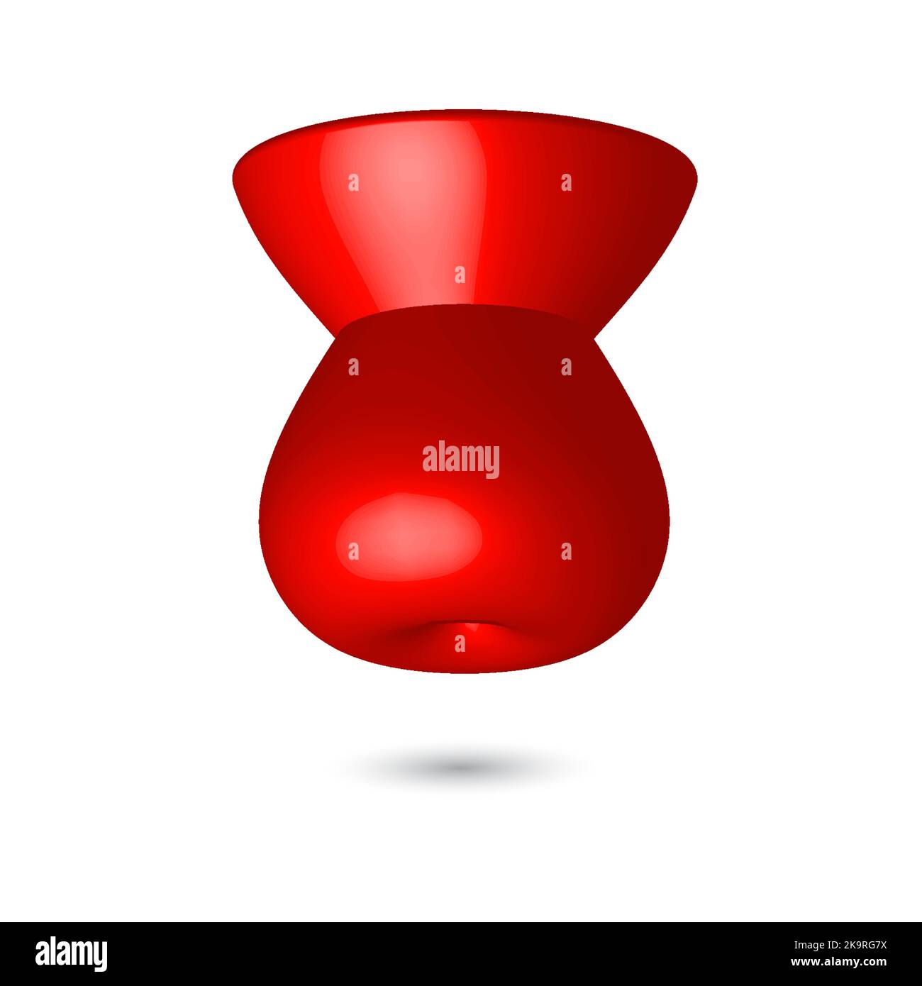 Vector 3 d cup. Bright colorful volumetric shape. Element for design on white background Stock Vector