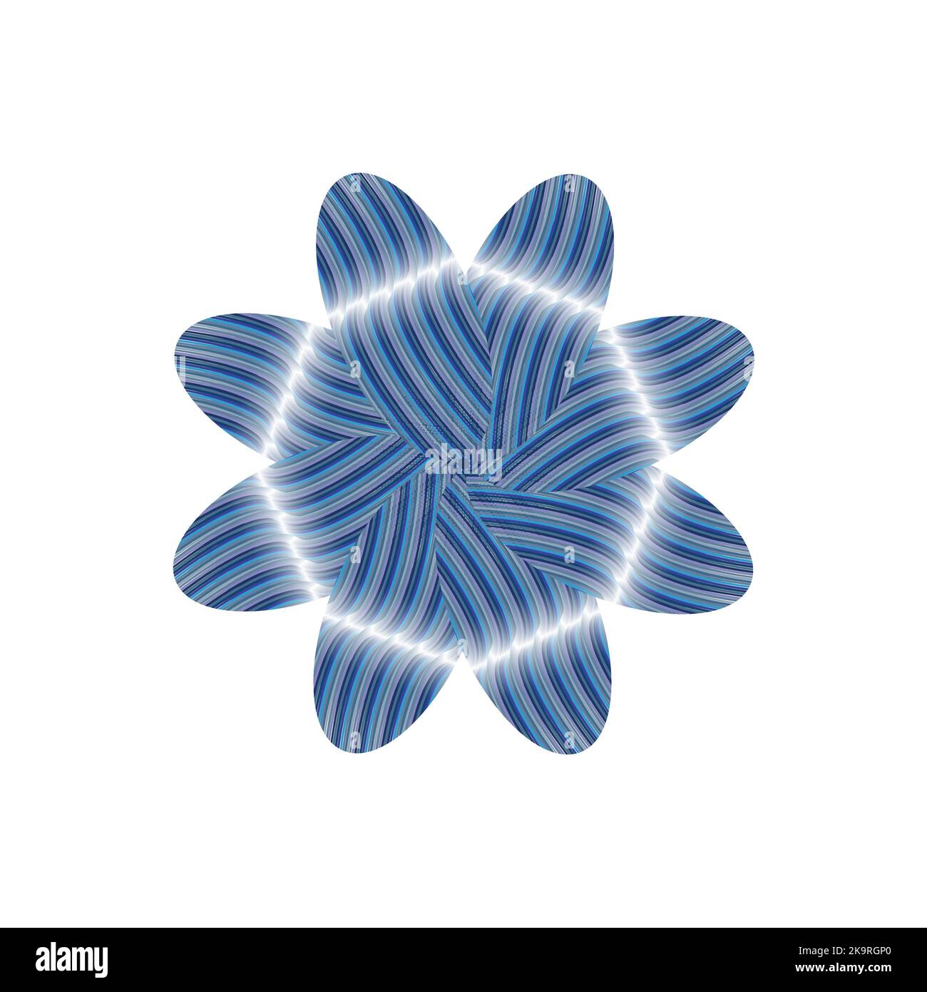 Abstract floral glow shape on white background. Design element Stock Vector