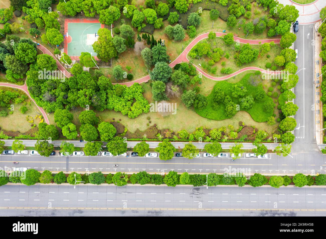 Aerial photography bird-eye view of City viaduct bridge road ...