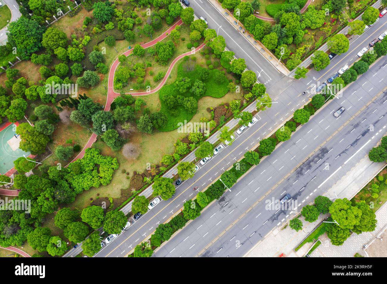 Aerial photography bird-eye view of City viaduct bridge road ...