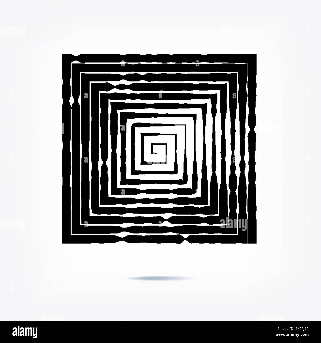 Square spiral pattern concentric Stock Vector Images - Alamy