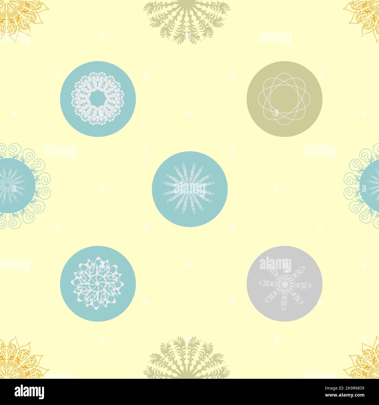 Abstract decorative background with stylized snowflakes Stock Vector