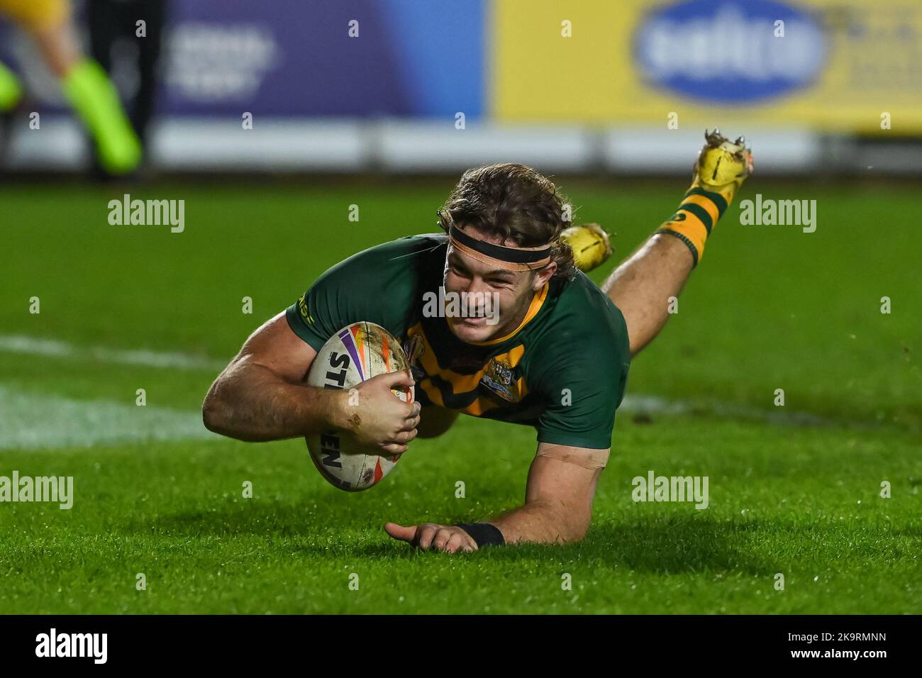 Jacob Graham Rugby Campbell Graham of Australia goes over for a try during the Rugby ...