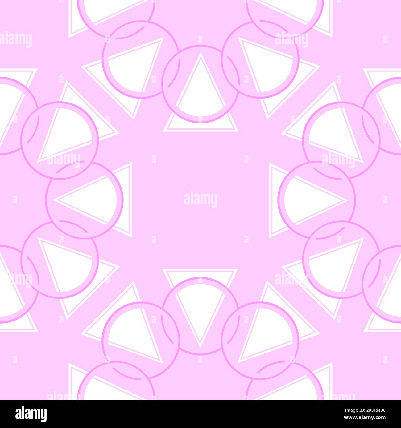 Abstract geometric element pattern with circles and triangle shapes. Seamless vector background. Colorful texture. Stock Vector