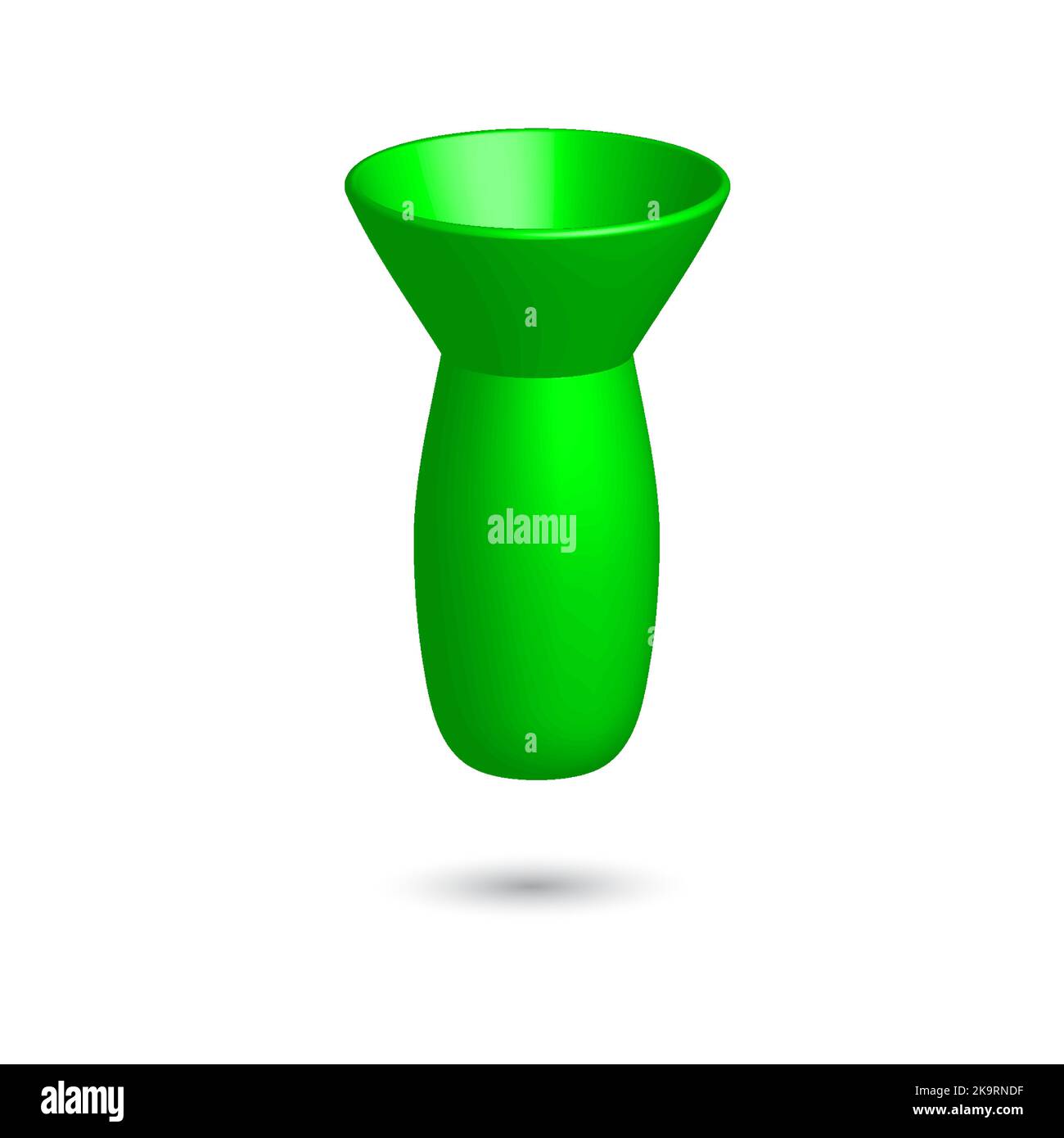 Vector 3 d cup. Bright colorful volumetric shape. Element for design on white background Stock Vector