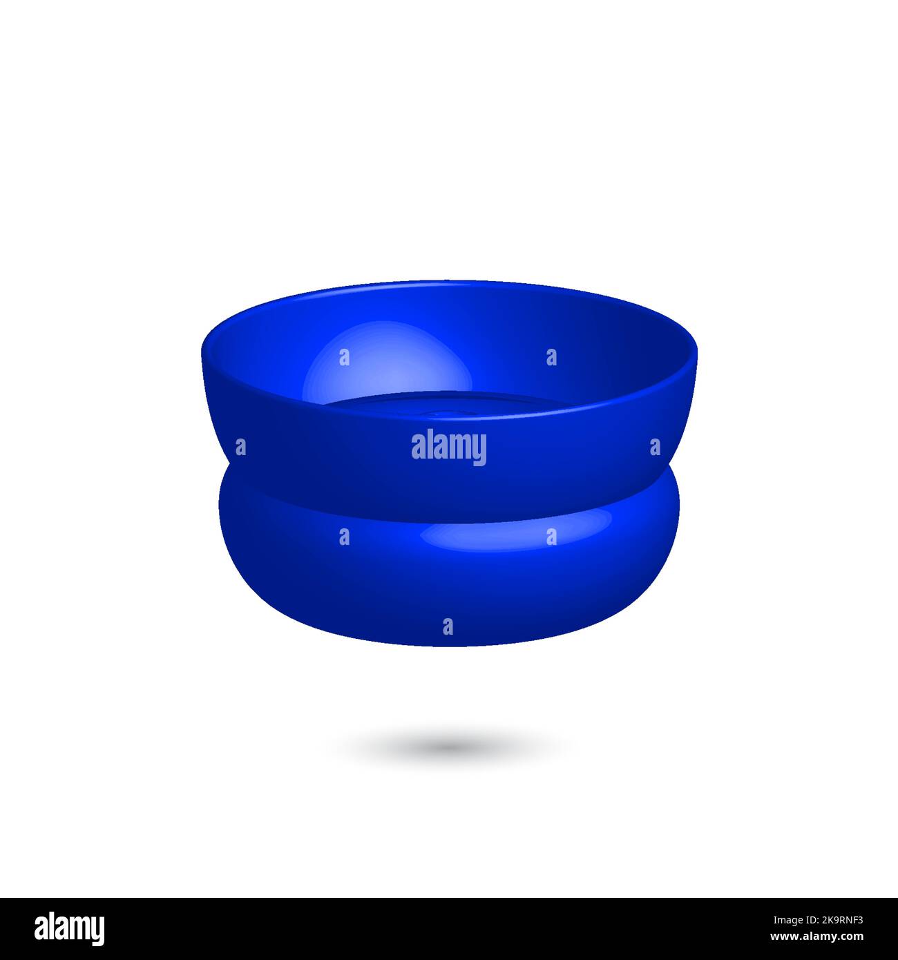 Vector 3 d cup. Bright colorful volumetric shape. Element for design on white background Stock Vector