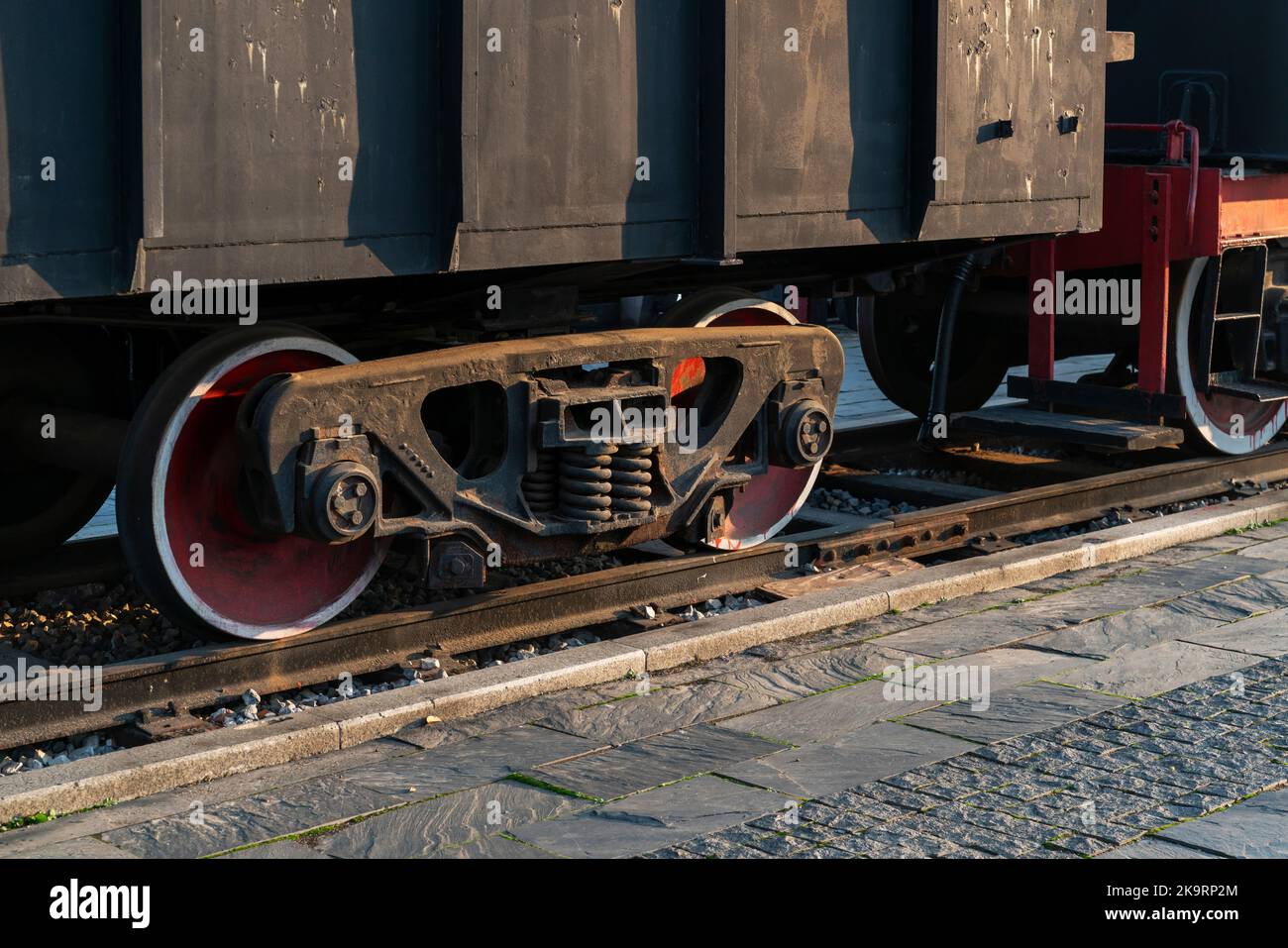 Train Car Undercarriage, passenger train, freight train Stock Photo Alamy