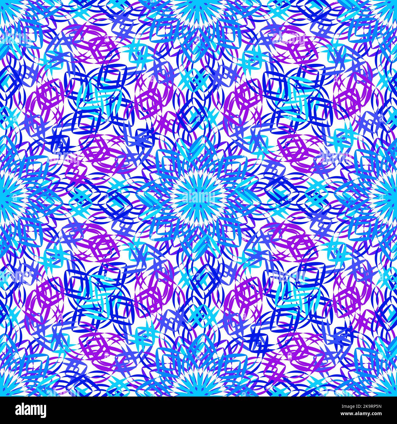 Seamless colorful pattern with ornaments. Stylized decorative shapes. Stock Vector