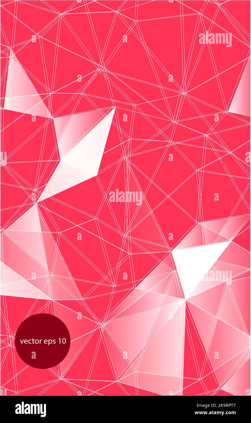 Abstract decorative vector background with triangular polygons Stock ...