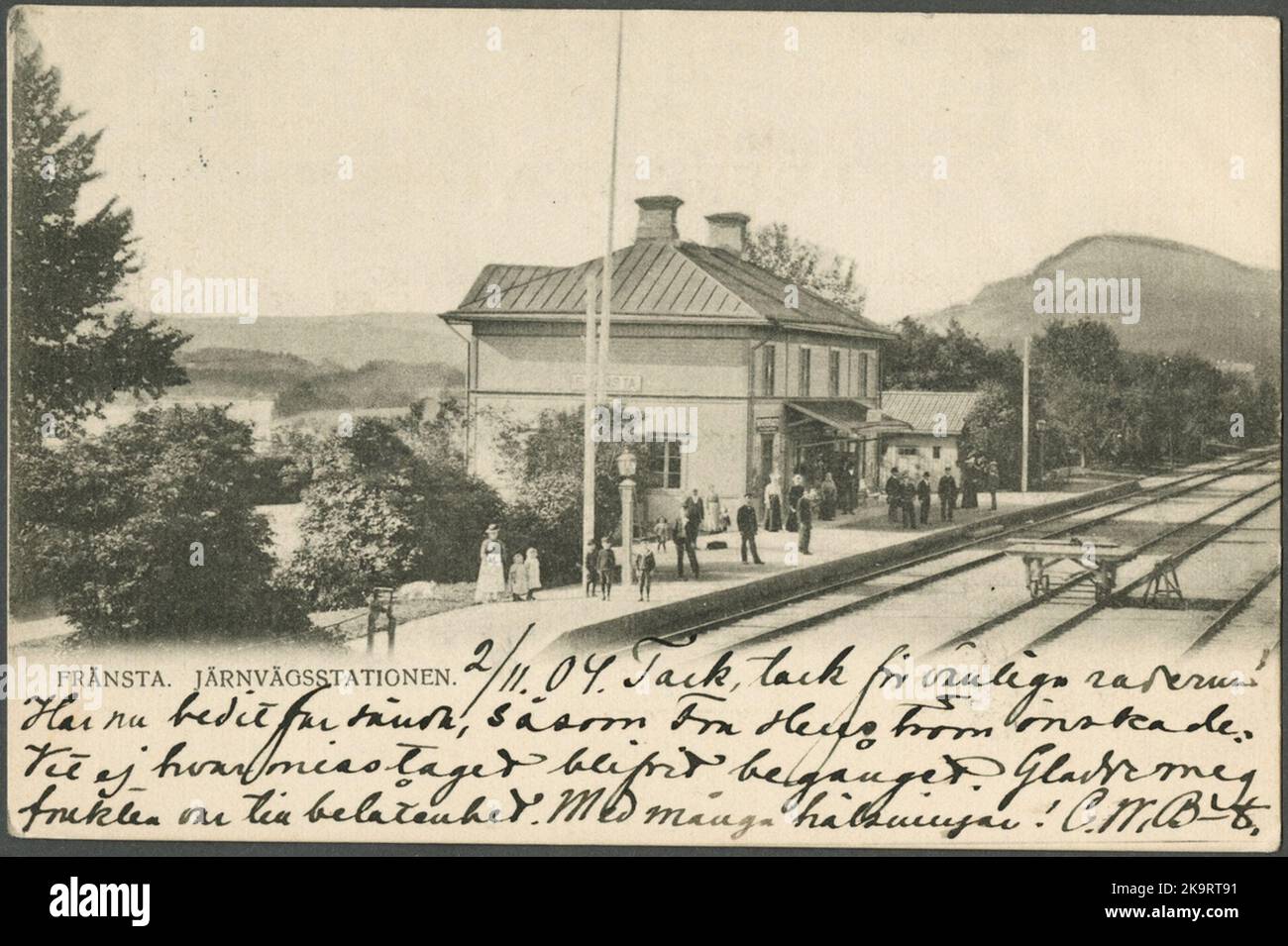 The railway station in Fränsta Stock Photo - Alamy