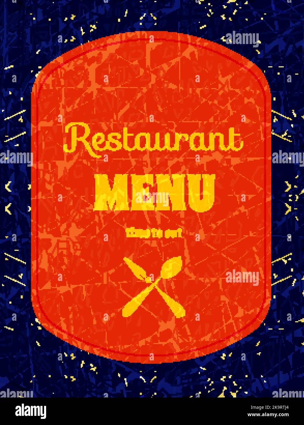 Restaurant menu decorative template design. Vector illustration. Stock Vector