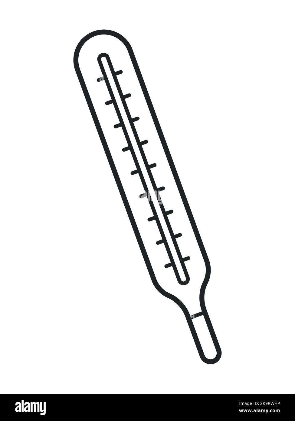 Medical thermometer symbol vector icon Stock Vector
