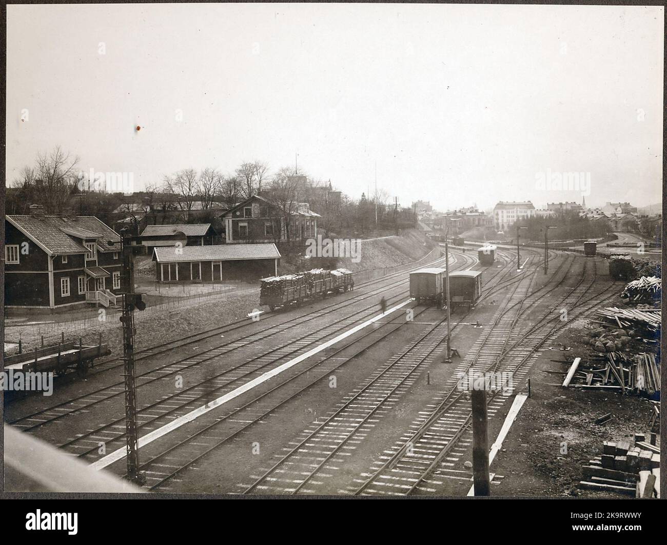 Södertälje Södra Station in 1918 Stock Photo - Alamy