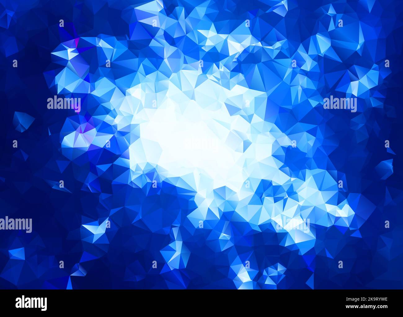 Abstract geometric blue background of triangular polygons. Vector ...