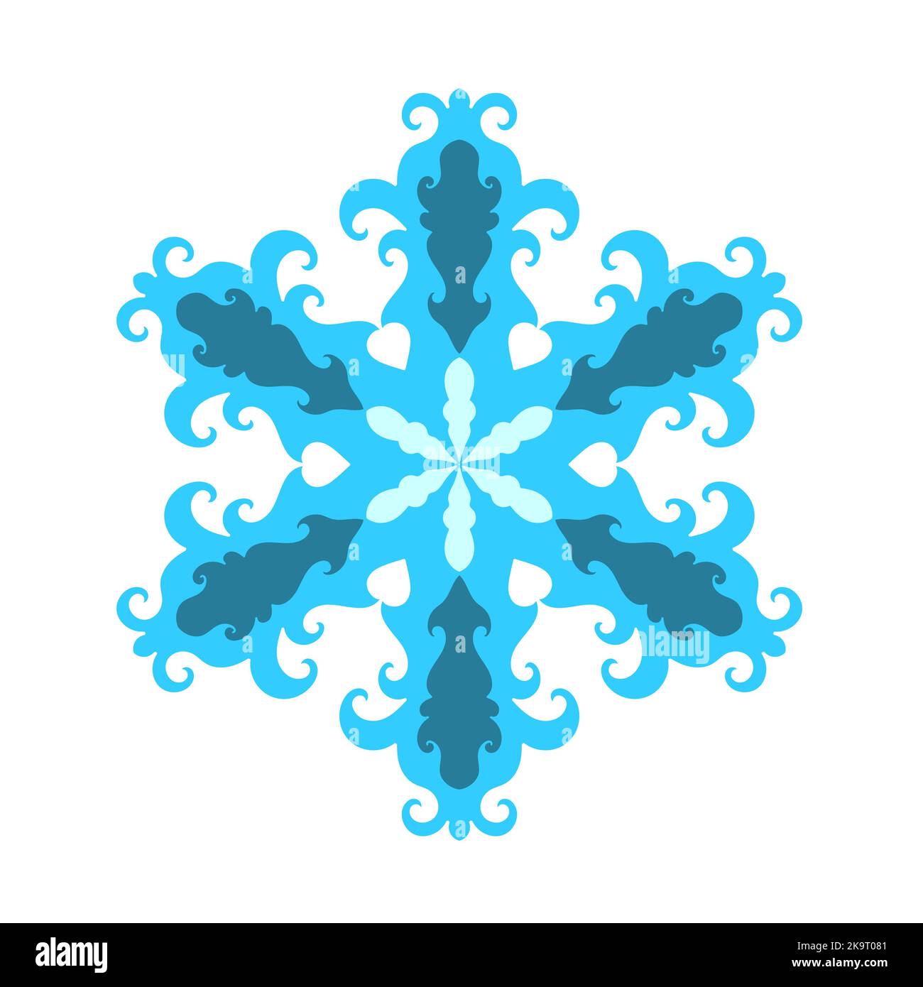 Snowflake on white background. Vector illustration Stock Vector Image ...