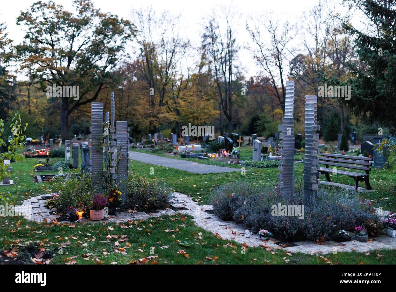Nuremberg, Germany. 29th Oct, 2022. A niche wall for urns in the