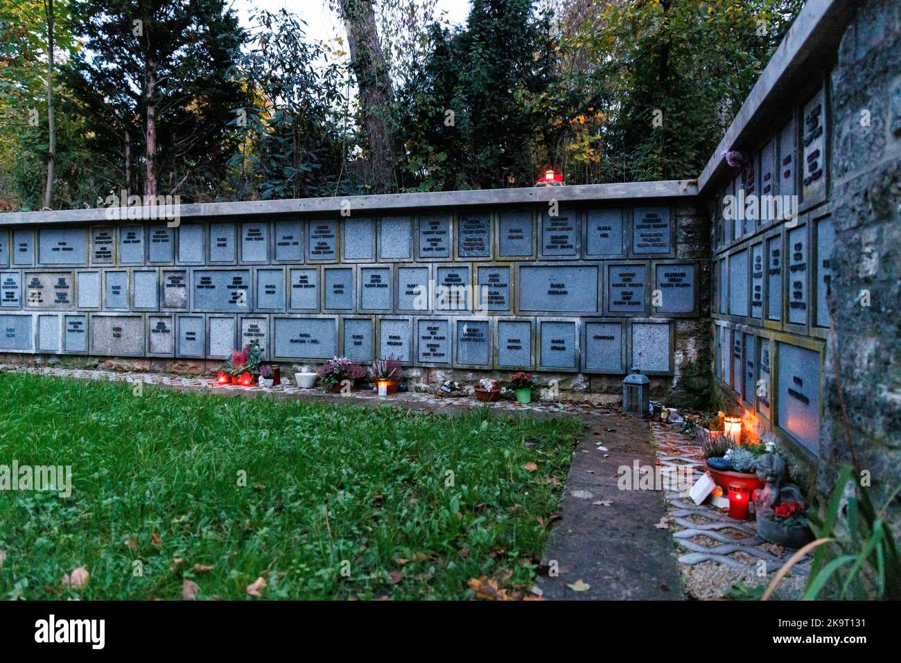 Nuremberg, Germany. 29th Oct, 2022. A niche wall for urns in the
