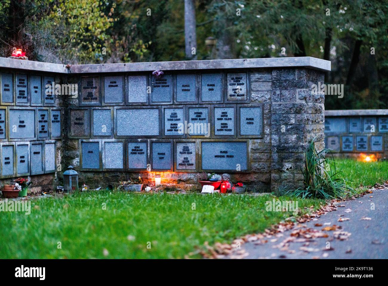 Nuremberg, Germany. 29th Oct, 2022. A niche wall for urns in the