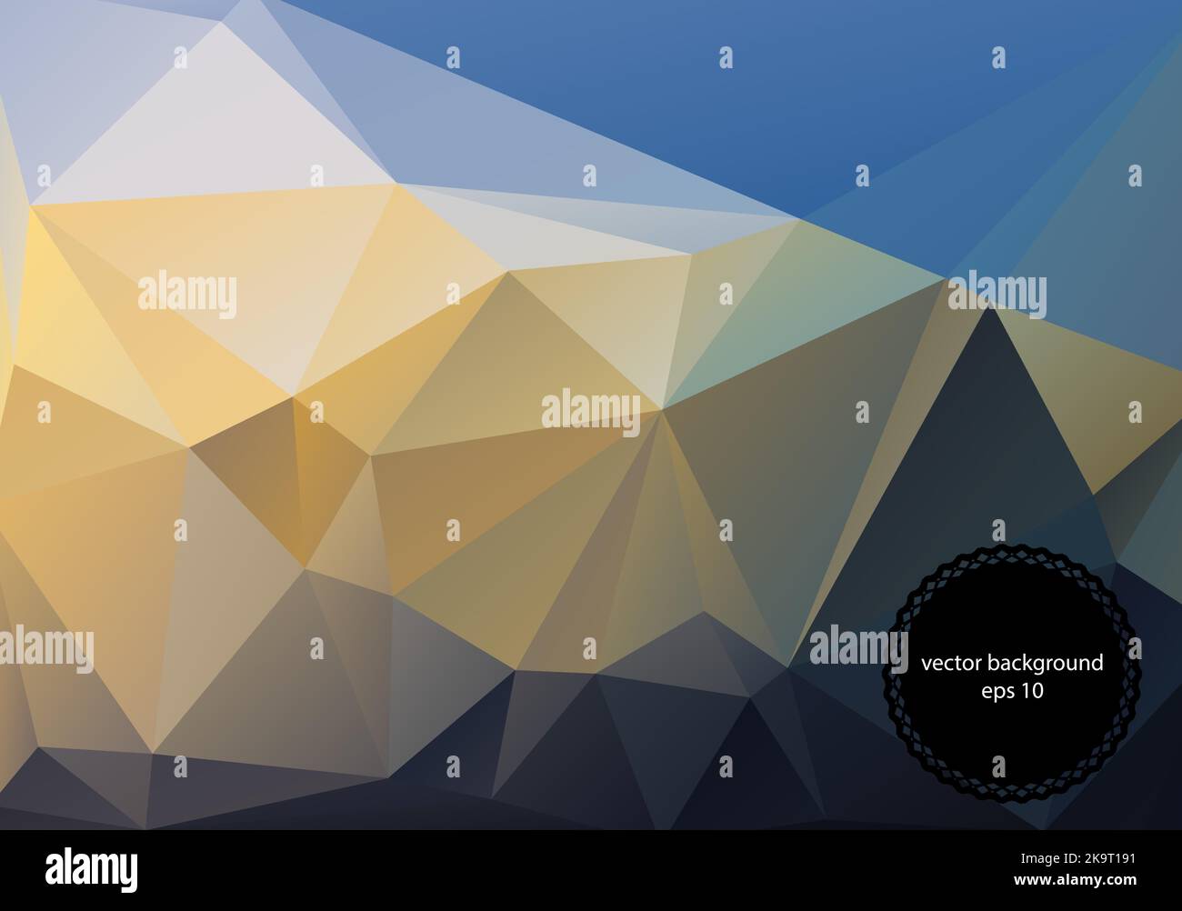 Abstract decorative vector background with triangular polygons Stock ...