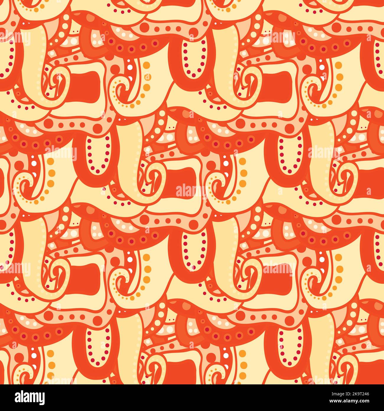 Abstract ornaments, seamless decorative pattern. Vector illustration