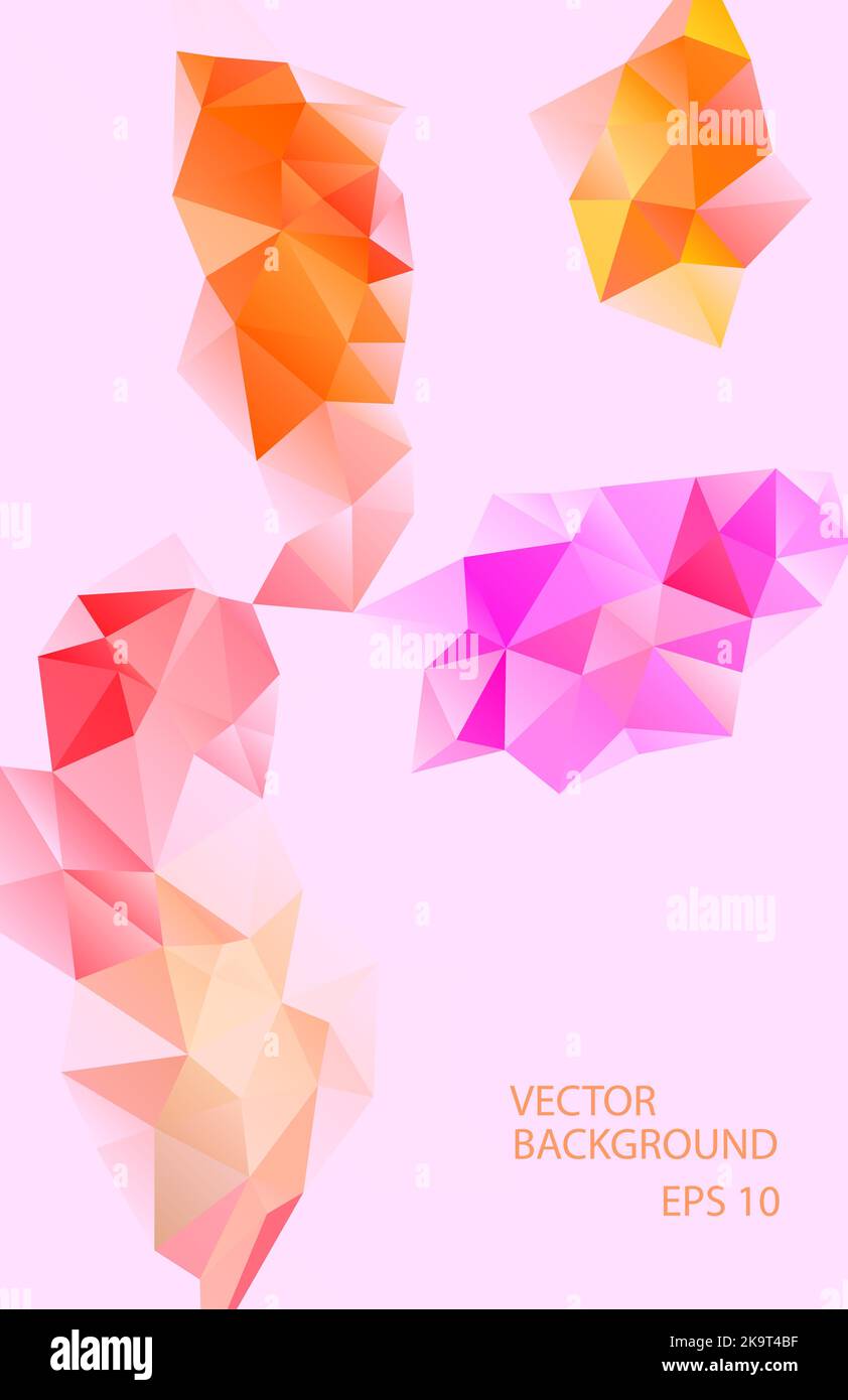 Abstract decorative vector background with triangular polygons Stock ...
