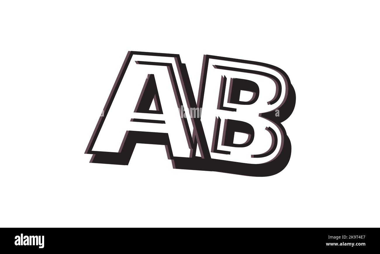 Modern letters AB, A and B Logo Design Template Vector. Stock Vector