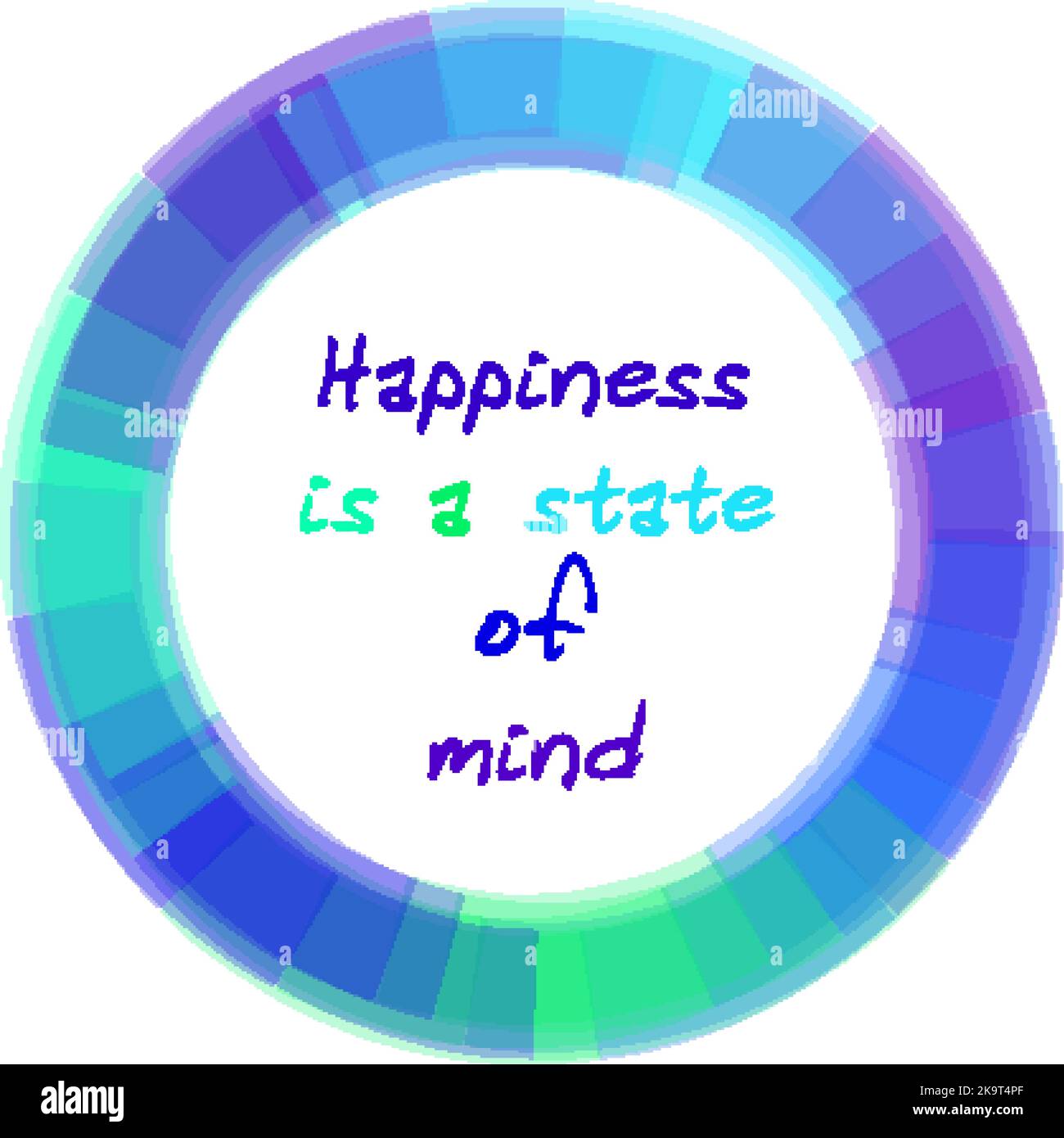 Happiness is a state of mind Stock Vector