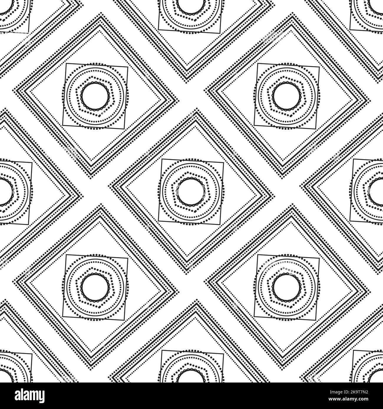 Seamless colorful pattern with rhombuses. Stylized decorative shapes. Stock Vector