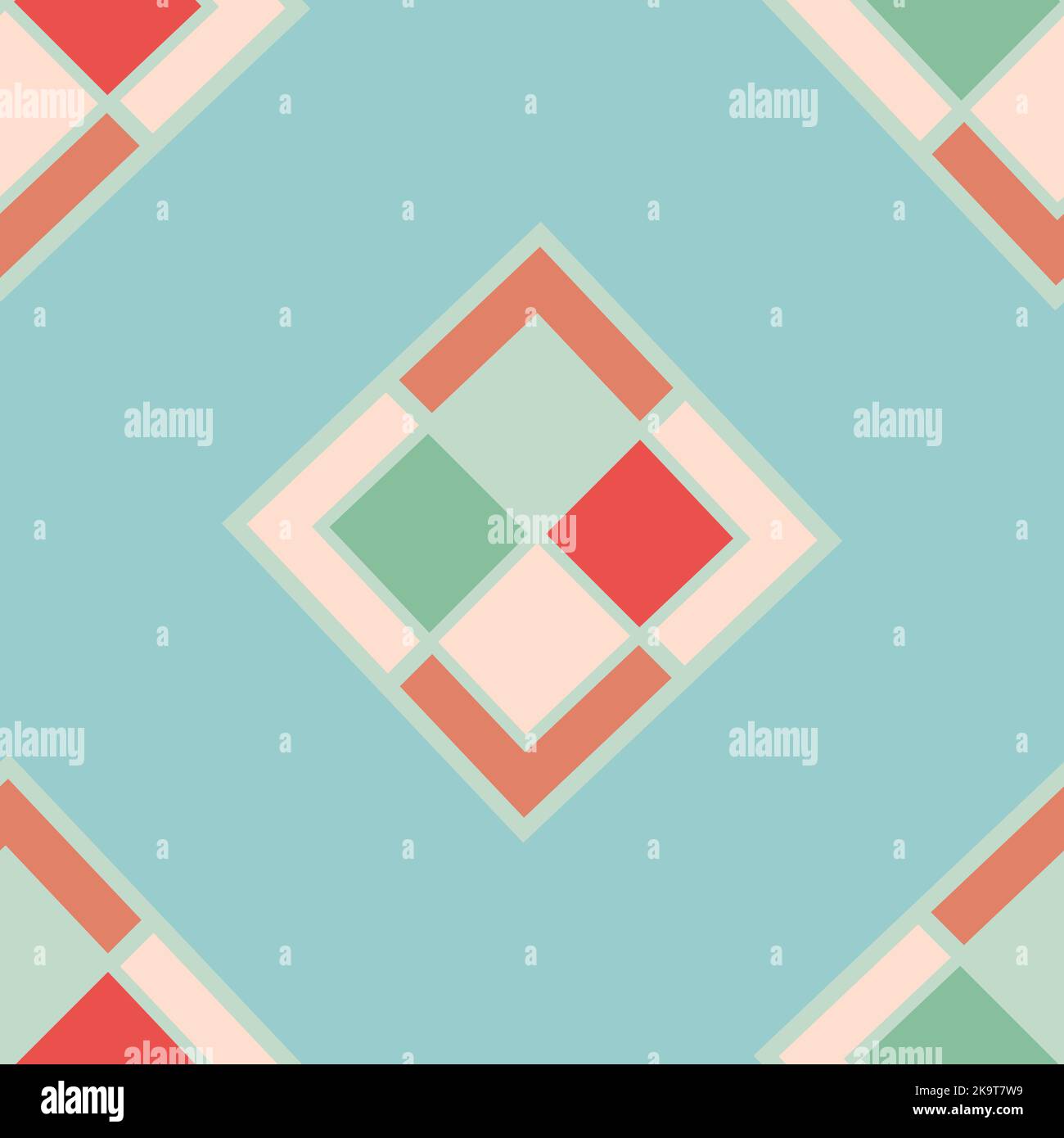 Seamless colorful pattern with rhombuses. Stylized decorative shapes. Stock Vector