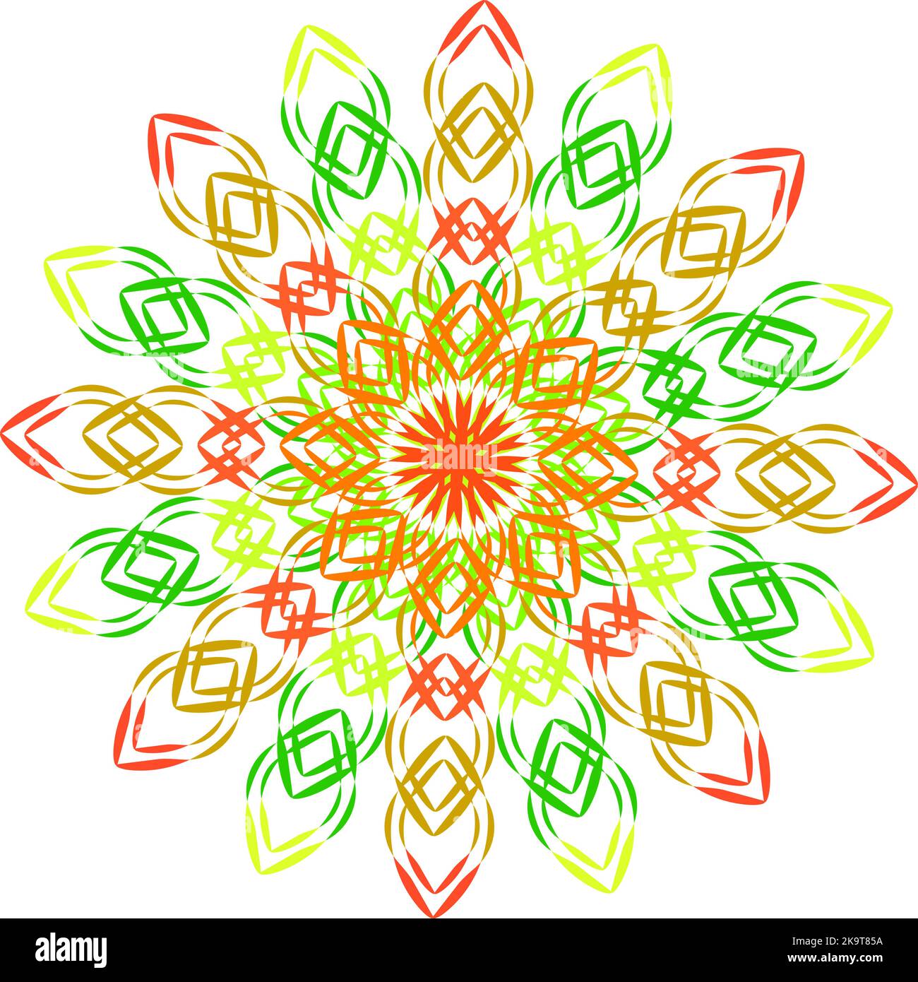 Seamless colorful pattern with ornaments. Stylized decorative shapes. Stock Vector
