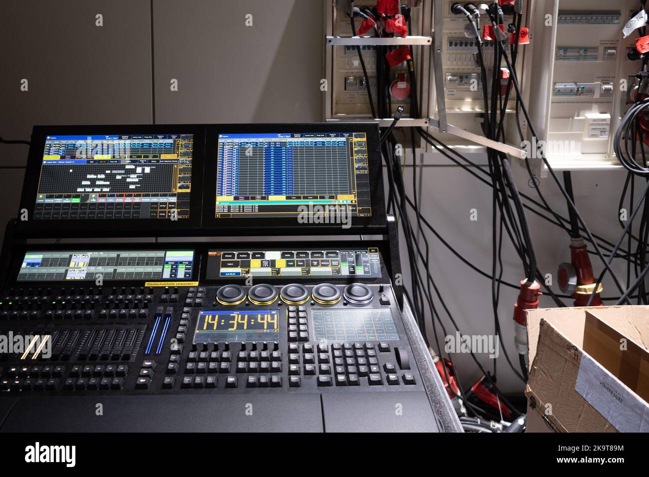 one large light mixer controls the lighting Stock Photo - Alamy