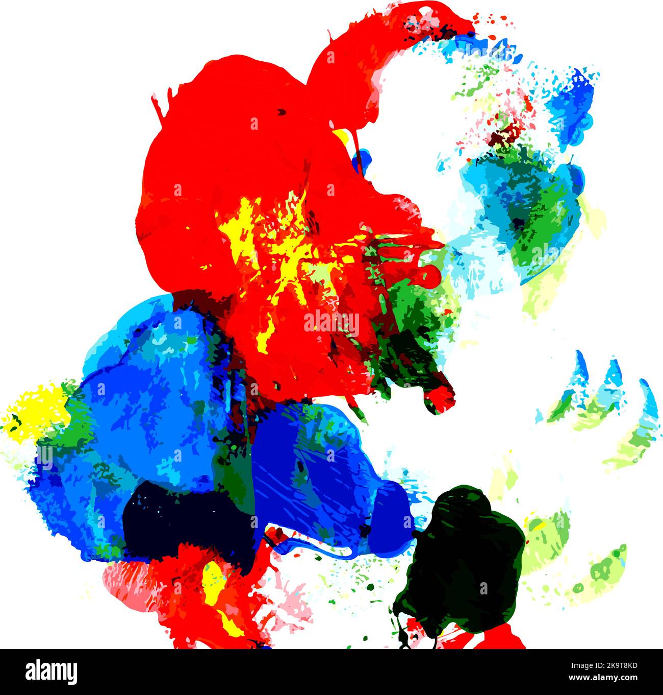 Hand painted colorful texture, element for design Stock Vector Image ...