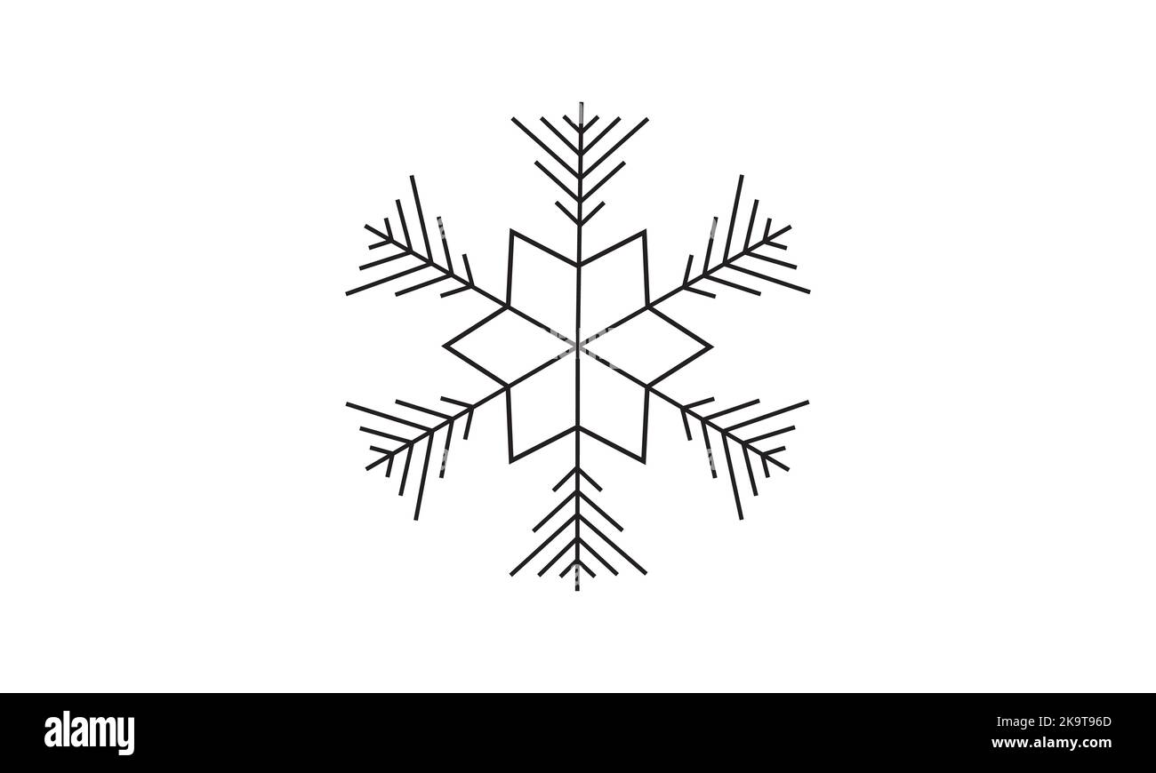 snowflake winter set of black isolated nine icon silhouette on white background Stock Vector