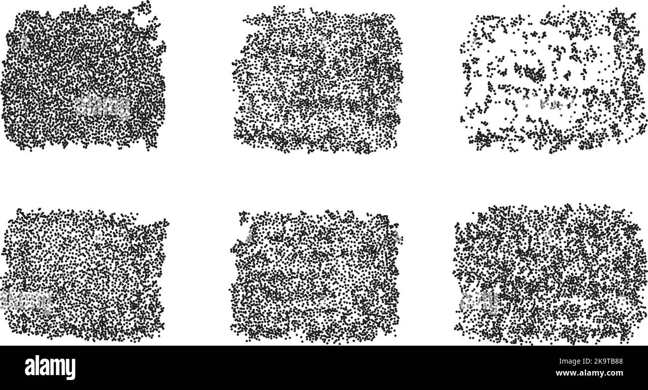 Abstract dotted design element. Grunge blots or stains. Stock Vector