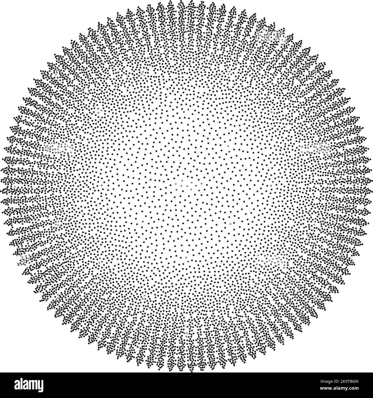 Abstract dotted vector design element in circle. Isolated banner Stock ...