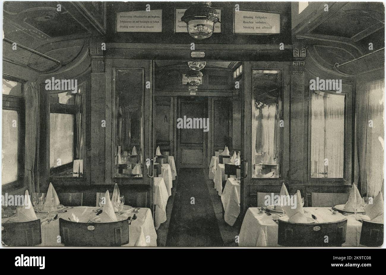 Interior of restaurant carriage Stock Photo - Alamy