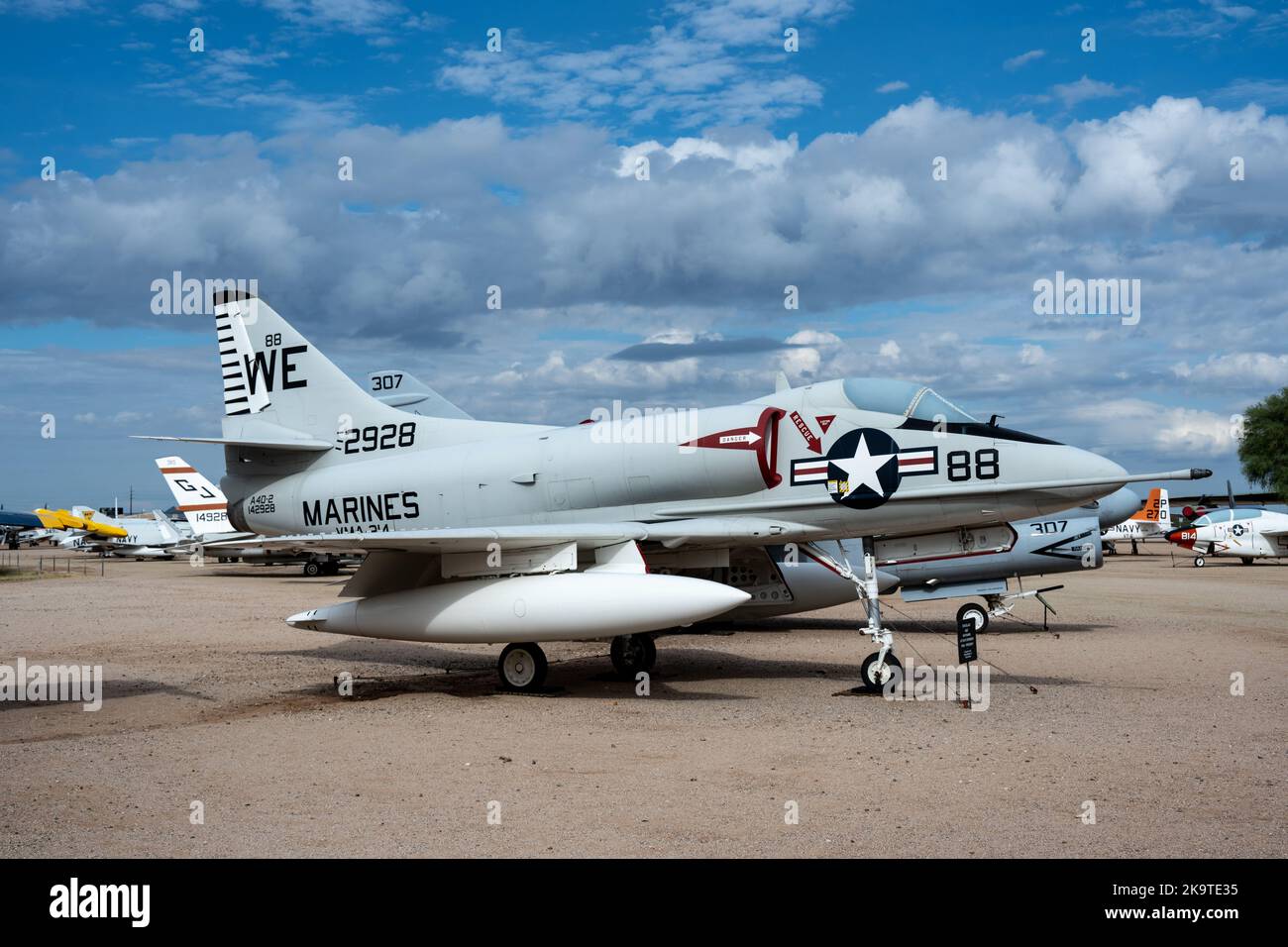 Douglas A-4 Skyhawk on display at the Pima Air and Space Museum Stock Photo