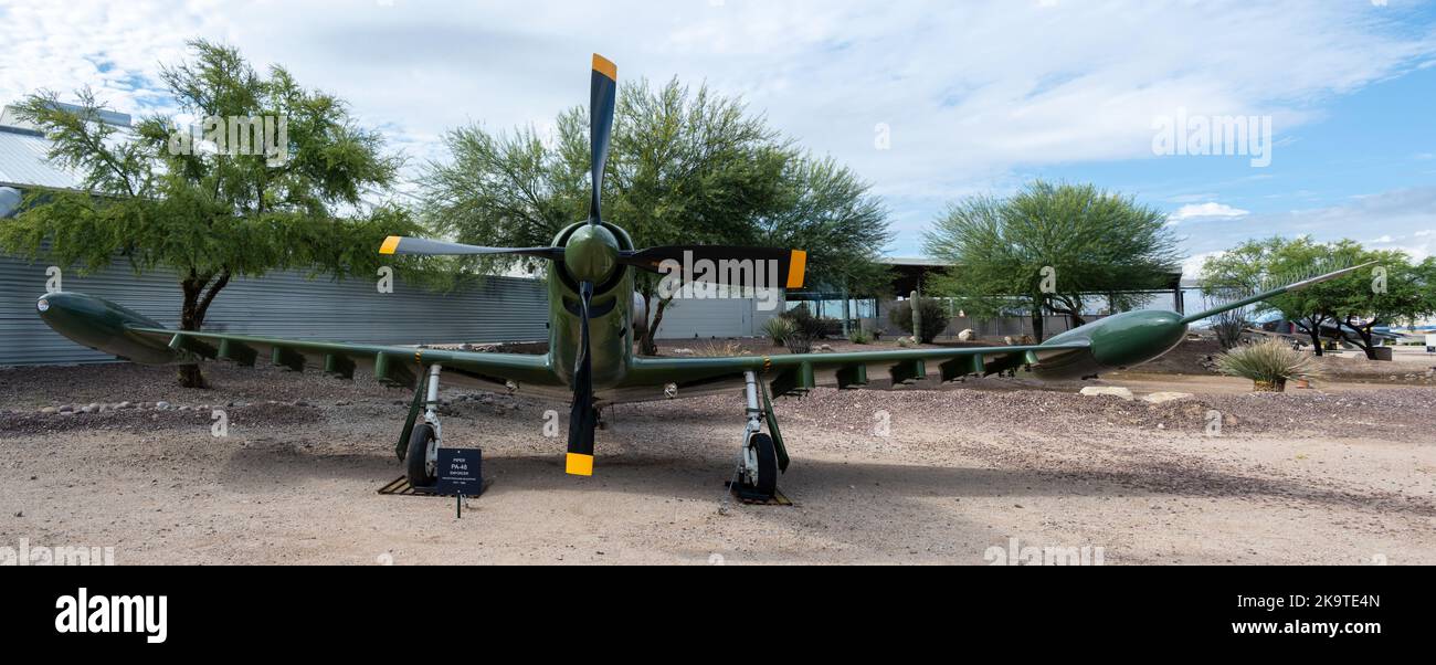 Piper PA-48 Enforcer close air support on display at the Pima Air and Space Museum Stock Photo