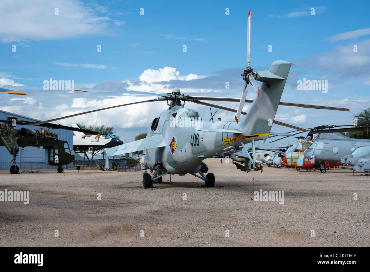 Mil Mi-24 on display at the Pima Air and Space Museum Stock Photo