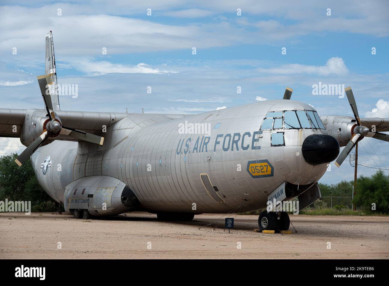 A Douglas C-133 Cargomaster on display at the Pima Air and Space Museum Stock Photo