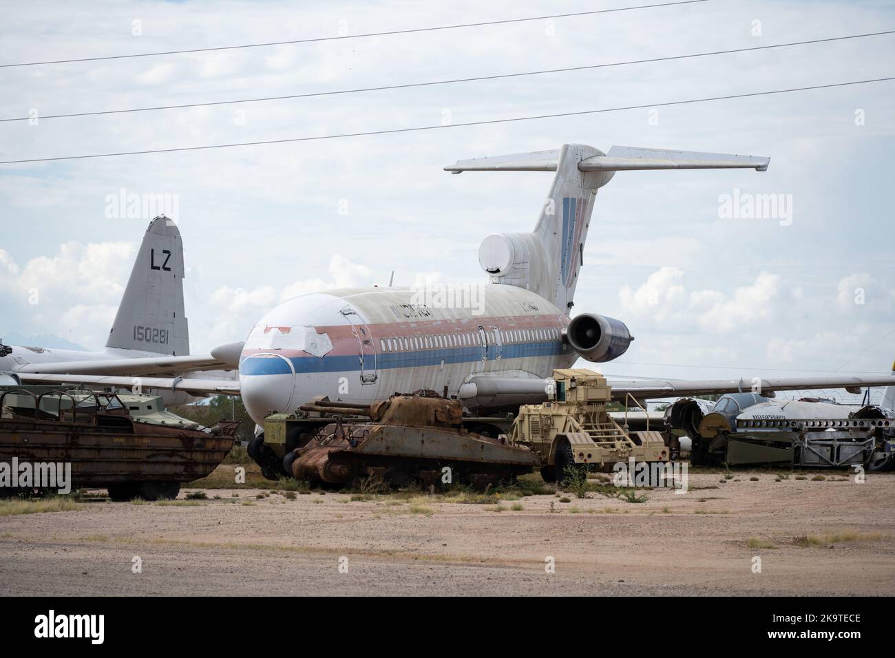 A Boeing 727 at the Pima Air and Space Museum Stock Photo