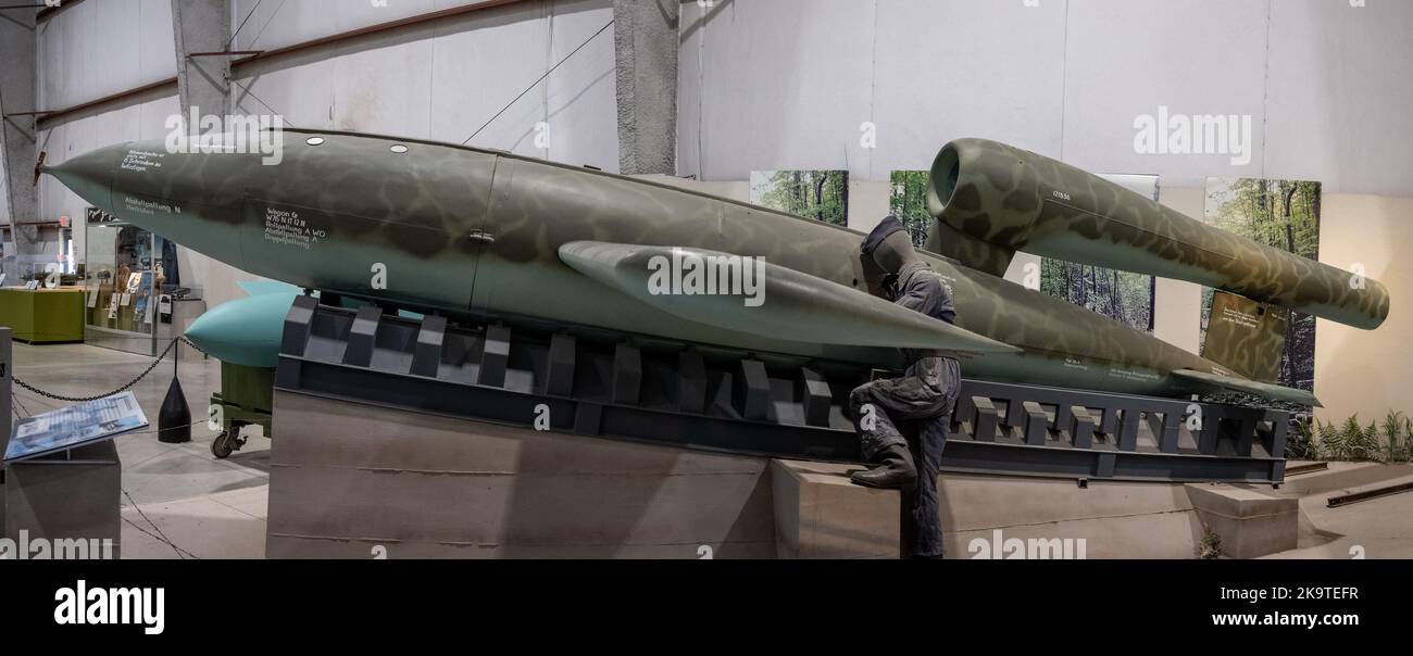 A Nazi V-1 Rocket on display at the Pima Air and Space Museum Stock Photo
