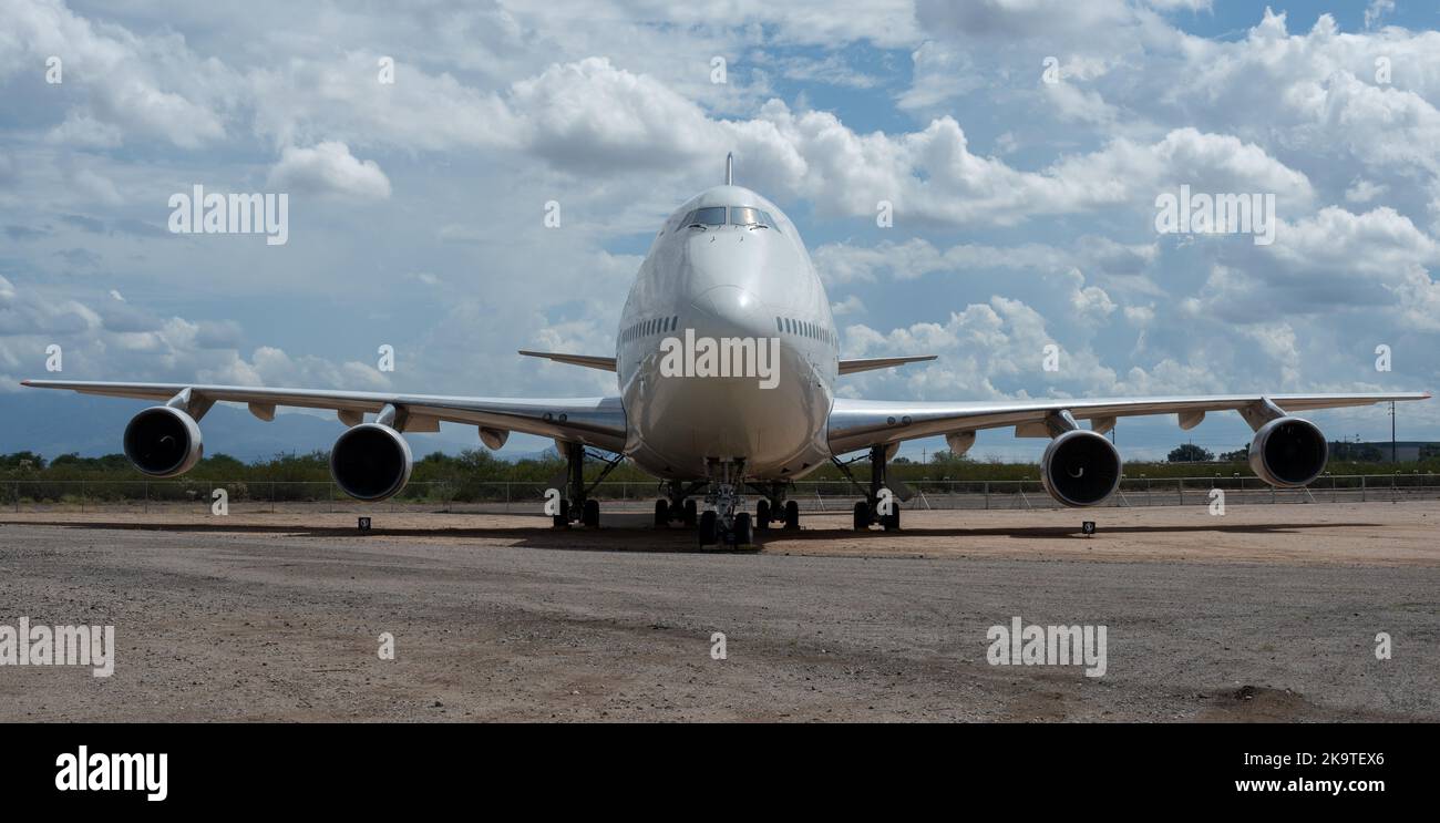 A GE Propulsion Test Platform Boeing 747 on display at the Pima Air and Space Museum Stock Photo