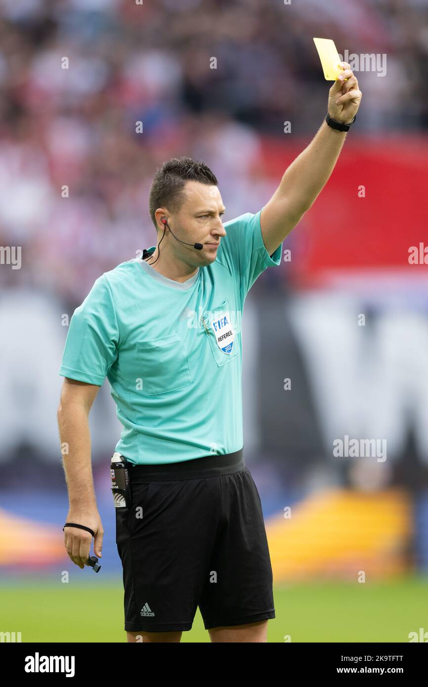 Leipzig, Germany. 29th Oct, 2022. Soccer Bundesliga, RB Leipzig